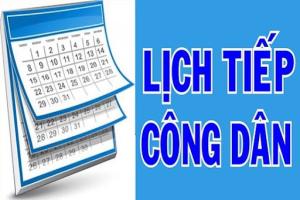 LỊCH TIẾP CÔNG DÂN